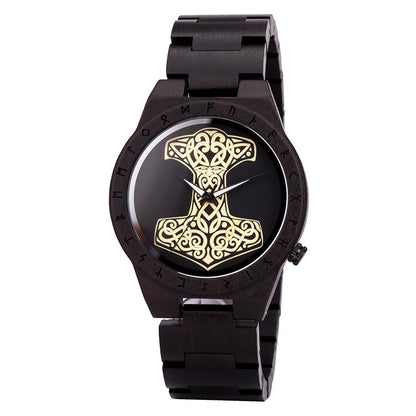 BOBO BIRD Wood Watches Relogio Masculino Watch for Men Viking Warriors Symbol Relojes Para Hombre часы мужские Logo Custom