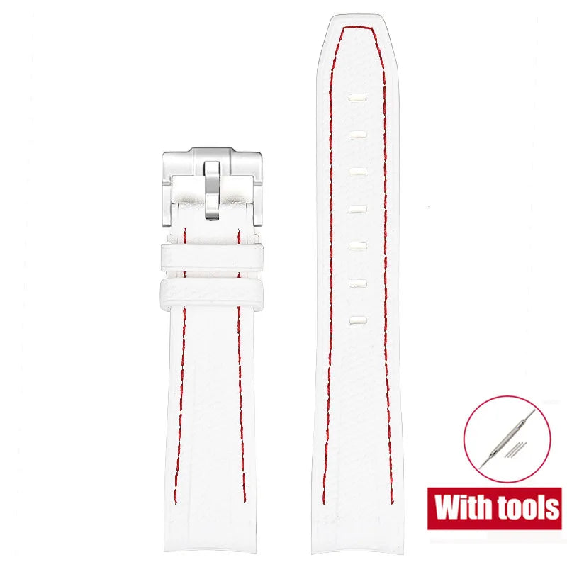 Rubber Watchband for Swatch X Omega Joint MoonSwatch Waterproof Sport 20mm Watch Strap Silicone Curved End Band for Men Women