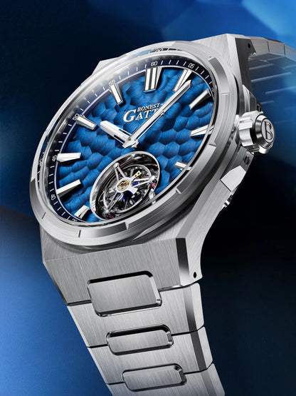 ChronoState BONEST GATTI BG7005 – 43MM Tourbillon Skeleton Watch | Sapphire Crystal Mechanical Timepiece