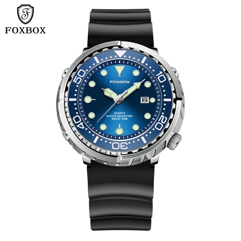 2026 LIGE Fashion Mens Watches Foxbox Top Brand Luxury 5ATM Sports Waterproof Watch for Men Quartz Date Clock Luminous Watch+Box