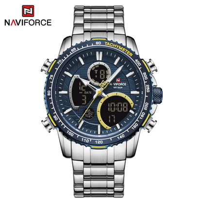 NAVIFORCE 2025 New Sport Watch for Men Luxury Original Wrist Watch Stainless Steel Mens Dual Display Military Waterproof Watches