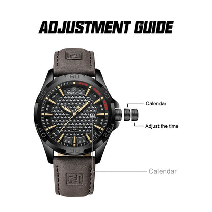 NAVIFORCE Men Casual Sport Military Quartz Calendar Wrist Watch for Man Business Leather Waterproof Male Clock Relogio Masculino