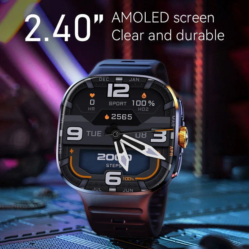 M99 Smartwatch 2.4inch Larger Amoled Screen 12 Panel Menu Smart Watch With 190° Rotating Camera 2100Mah Battery Android 10.0 OS