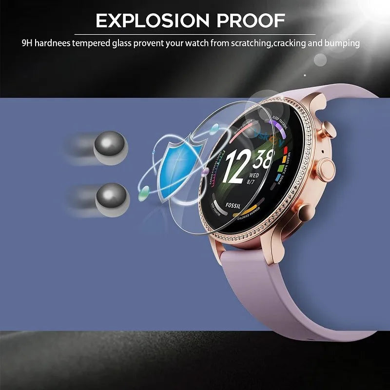 5PCS Screen Protector for Fossil Gen 4 Q Explorist HR / Q Venture HR / Sloan HR Smart Watch Tempered Glass Protective Film