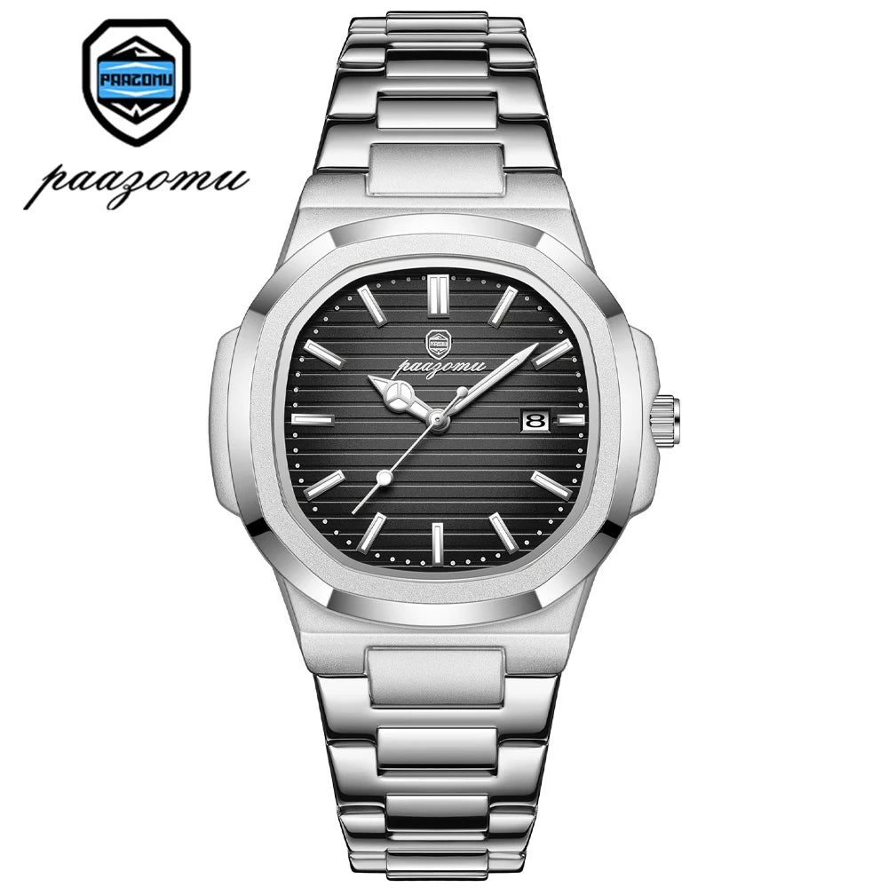 2026 New For Men Fashion Brand Male Watch Waterproof Luminous Stainless Steel Watches  Date Week Casual Quartz Men's Clock Reloj