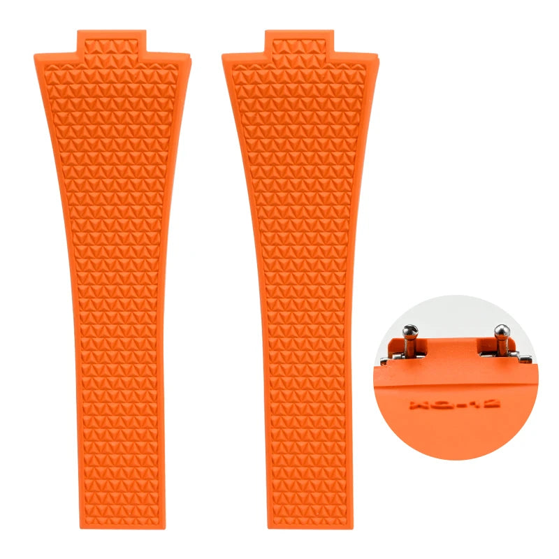 11mm 12mm FKM Convex Strap for Tissot PRX Series Super Player 35mm 40mm Fluoro Rubber Quick Release Butterfly Buckle Watch Band
