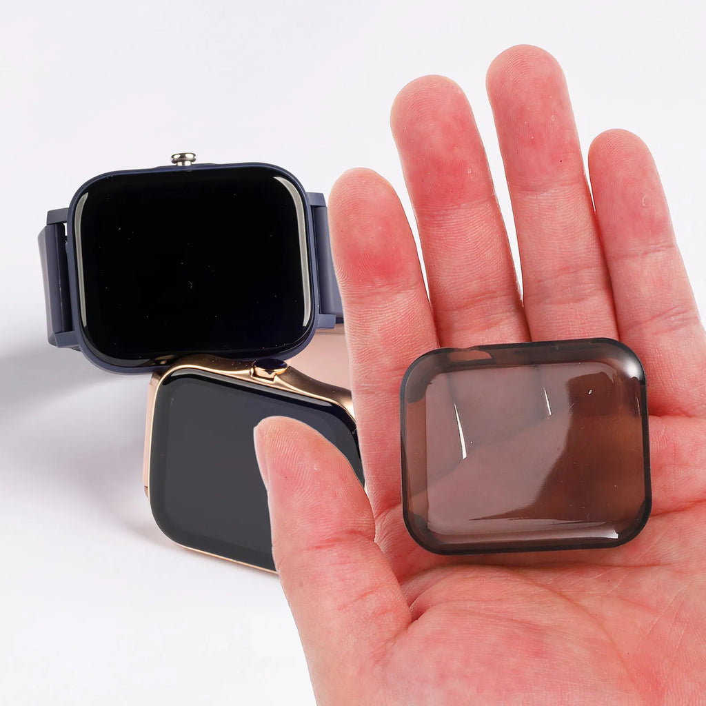 2Pcs Professional Smart Watch Shell Tpu Protective Case Sturdy Drop Resistant Grease Fingerprints Proof Slim Fit Compatible with