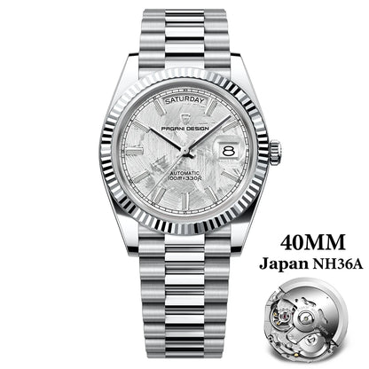 PAGANI DESIGN 2026 New Luxury Rose Gold DD40 Automatic Watch For Men NH36A Mechanical Wristwatch Men Stainless steel Waterproof