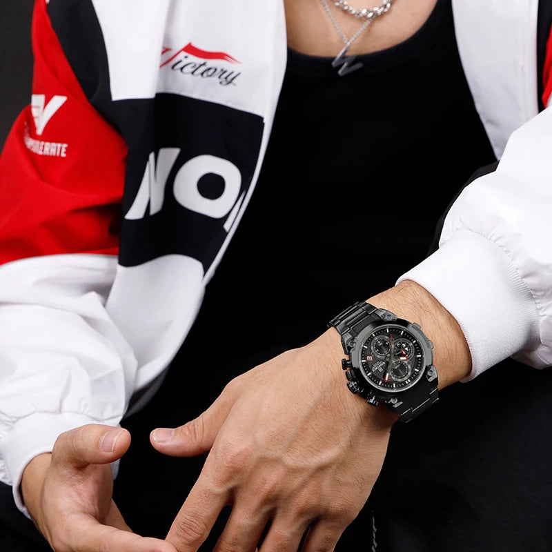 NAVIFORCE Man Watch Fashion Sports Chronograph Waterproof Men's Watches Calendar Display Military Quartz Male Watch Reloj Hombre