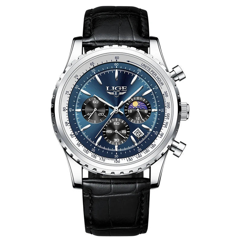 2025 LIGE Top Brand Luxury New Men Watch Quartz Man Watches Waterproof Luminous Watch for Men Date Chronograph Sport Wristwatch