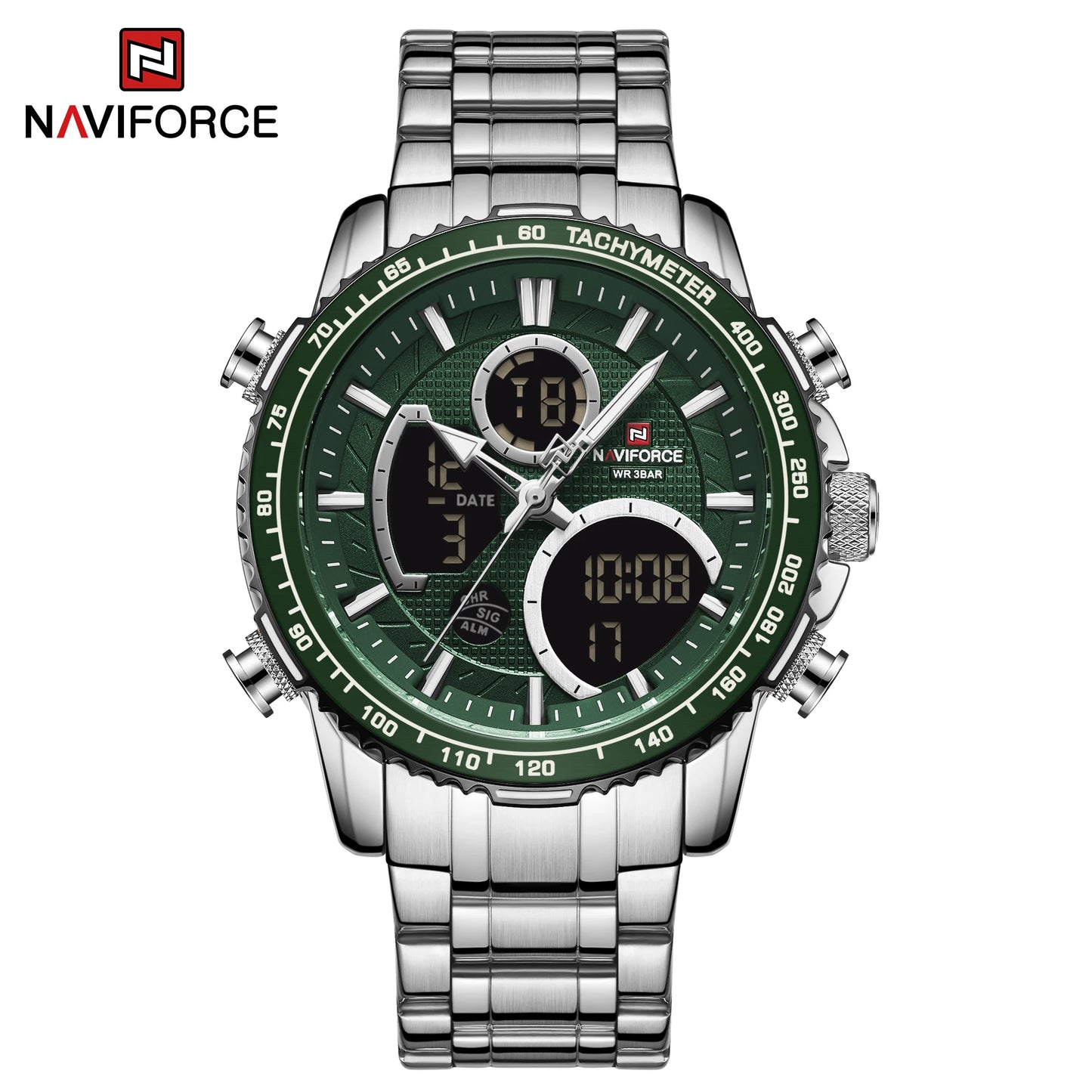 NAVIFORCE 2025 New Sport Watch for Men Luxury Original Wrist Watch Stainless Steel Mens Dual Display Military Waterproof Watches