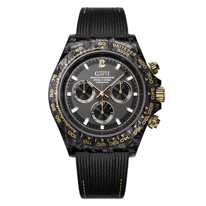 ChronoState BONEST GATTI BG9010 – 39MM Automatic Chronograph Watch | Carbon Fiber Sapphire Timepiece