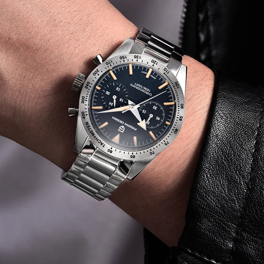 2026 New PAGANI DESIGN Retro Mens Watches Moon Quartz Watch For Men Speed Sports Chronograph AR Sapphire VK64 Clock Reloj Hombre