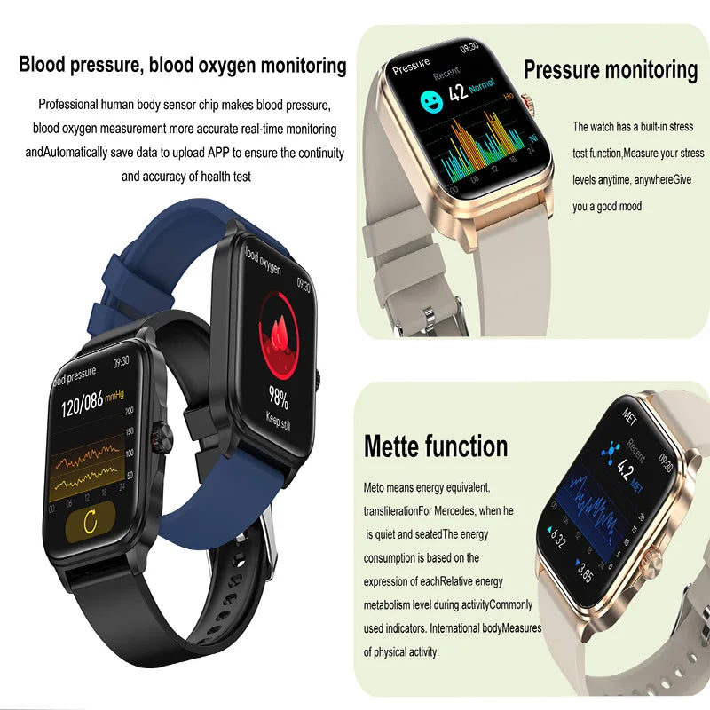 2026 Health Smart Watch Heart Rate Blood Oxygen Blood Pressure Monitoring Bluetooth Call IP67 GPS Track Tracking Smartwatches