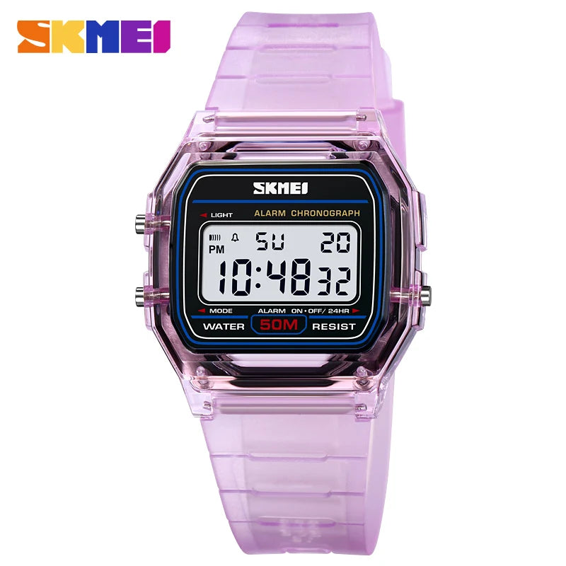 SKMEI 2056 Electronic Waterproof Sports Watch for Men Women Countdown Boy Girl Digital Date Wristwatches 1123 Reloj Masculino