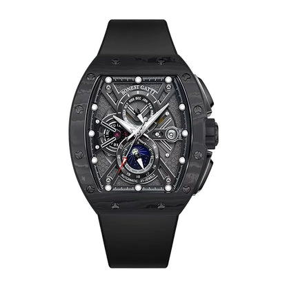 ChronoState BONEST GATTI BG9007 – Automatic Tonneau Watch | Sapphire Carbon Fiber Mechanical Timepiece