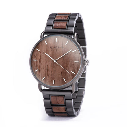 BOBO BIRD Watch Men Zebra Wood  Luxury Brand montre homme Quartz Wristwatches Male Clock Simple Ultra-thin Watches for Man
