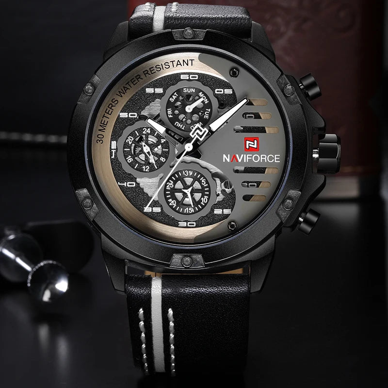 NAVIFORCE New Men's Sports Military Watch Men Business Clock Wristwatches Male Luxurious Smart Casual Watches Relogio Masculino