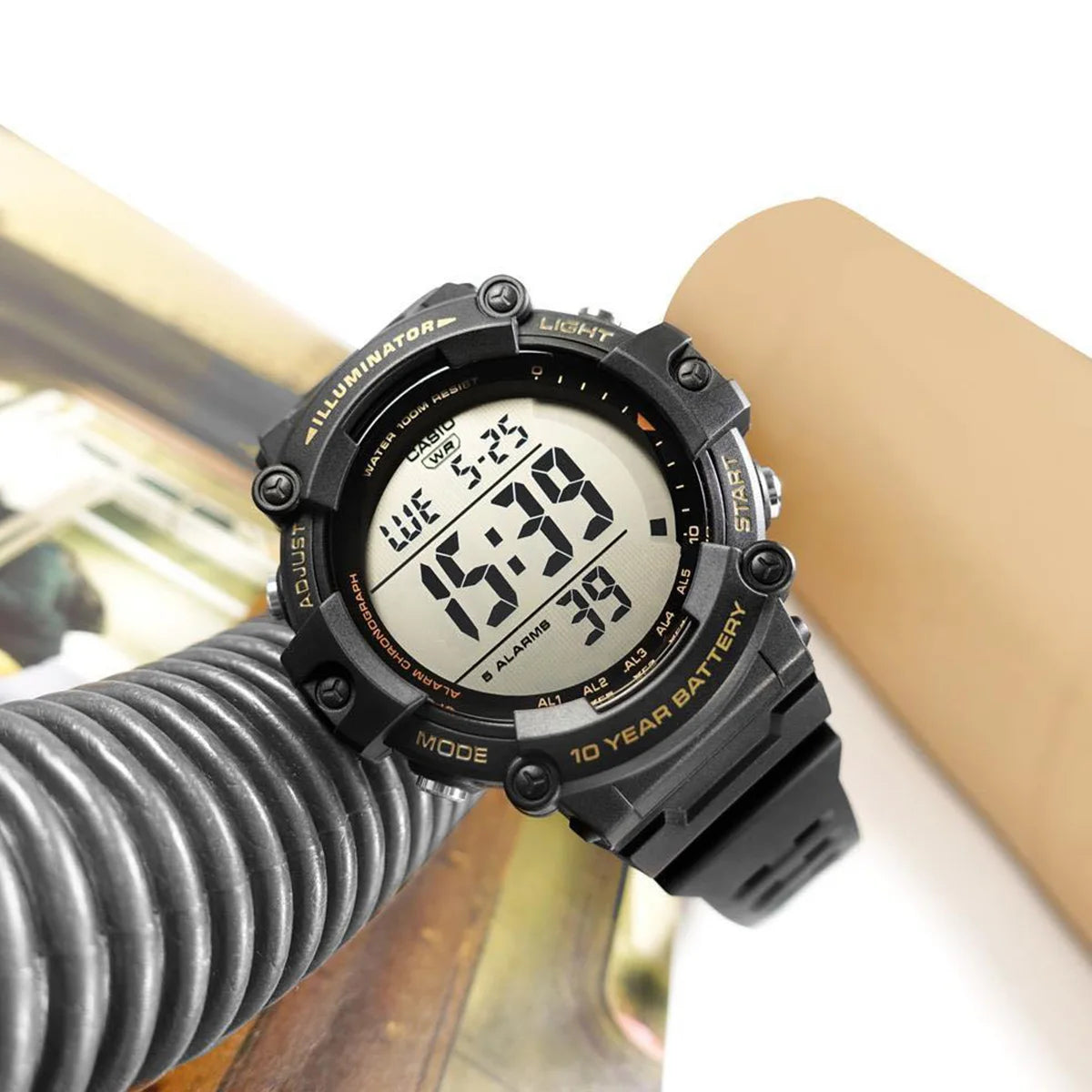 Casio Men's Large Dial Multi-Function Electronic Watch Simple Clear Display AE-1500WHX-1A/3A