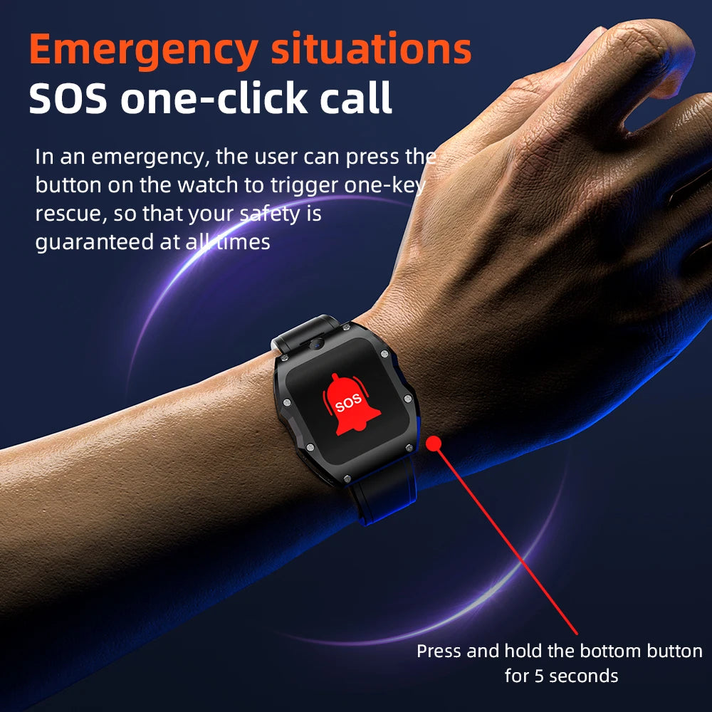 4G Android Smartwatch 4+128GB GPS Dual Camera Sim Card GPS NFC IP68 Waterproof Smart Watch APPLLP 3 MAX