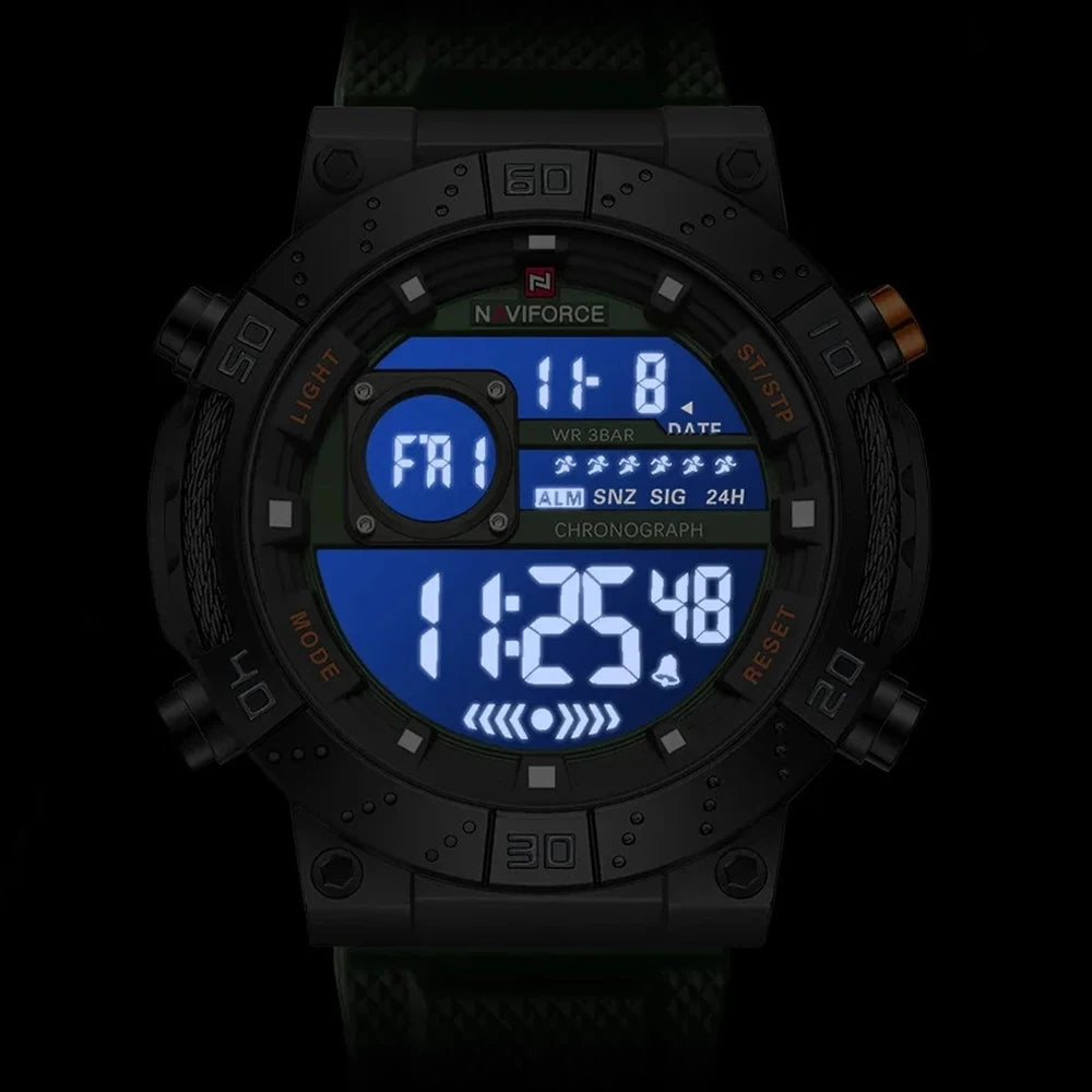 NAVIFORCE Men Watches Digital Quartz Silicone Military Watches for Men Chronograph Sport Waterproof Date Wrist Watch Man Clock
