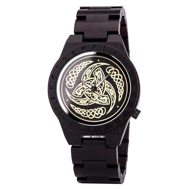 BOBO BIRD Wood Watches Relogio Masculino Watch for Men Viking Warriors Symbol Relojes Para Hombre часы мужские Logo Custom