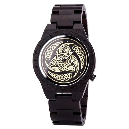 BOBO BIRD Wood Watches Relogio Masculino Watch for Men Viking Warriors Symbol Relojes Para Hombre часы мужские Logo Custom
