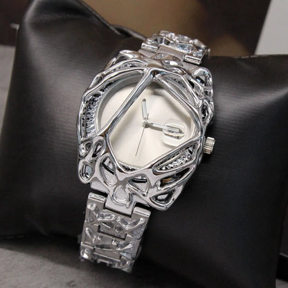 Stylish opposite sex vine watch alabaster style retro Y2K European American watches special-shaped advanced ins niche watches