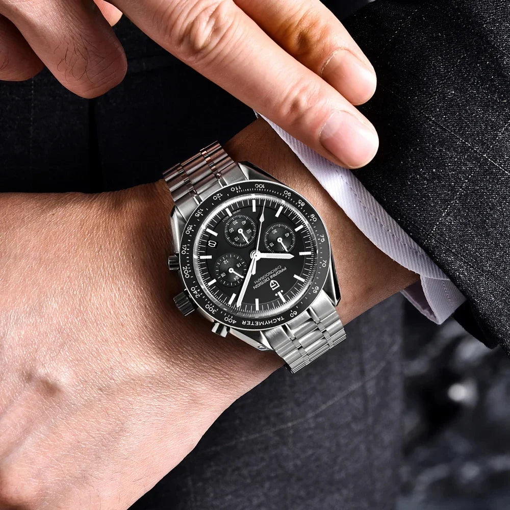 2026 New PAGANI DESIGN Mens Watches Top Brand Luxury Automatic Quartz Chronograph Waterproof Sport Stainless Steel Clock Relogio