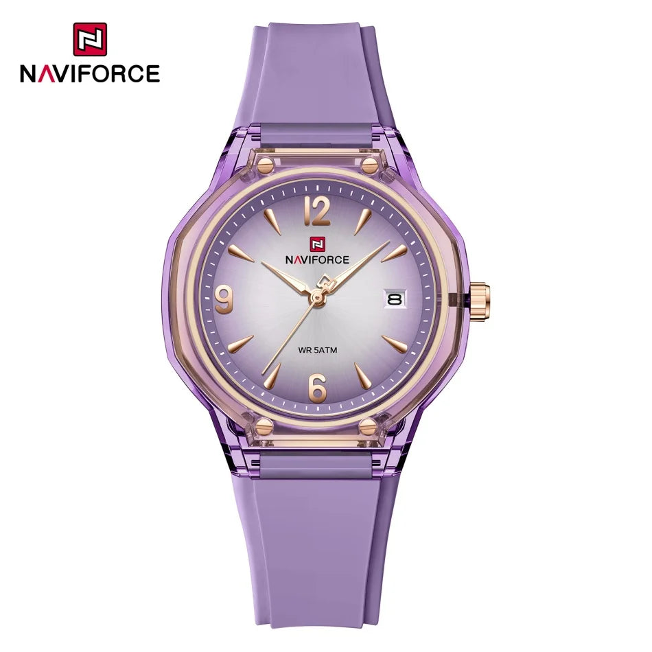 NAVIFORCE Luxury Watches for Women 2026 Ladies Fashion Quartz Calendar Waterproof Luminous Clocks
