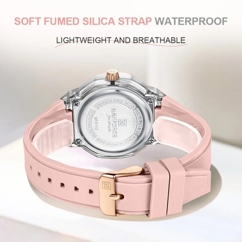 NAVIFORCE Luxury Watches for Women 2026 Ladies Fashion Quartz Calendar Waterproof Luminous Clocks