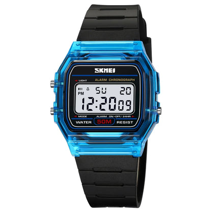 SKMEI 2056 Electronic Waterproof Sports Watch for Men Women Countdown Boy Girl Digital Date Wristwatches 1123 Reloj Masculino