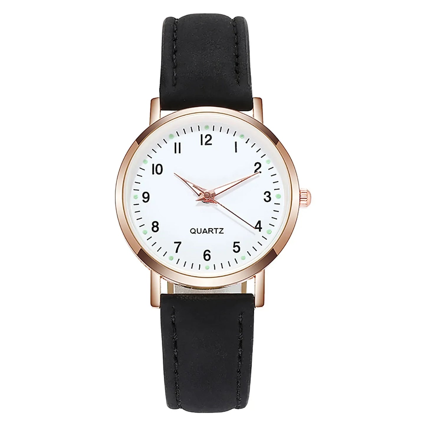 Fashion Women Watches Casual Arabic Dial Ladies Leather Band Quartz Watch Reloj Mujer Girls Clock Gift