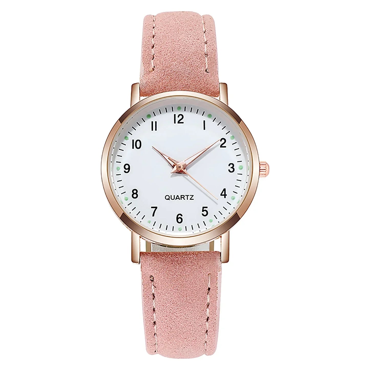 Fashion Women Watches Casual Arabic Dial Ladies Leather Band Quartz Watch Reloj Mujer Girls Clock Gift