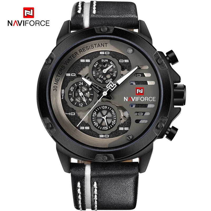 NAVIFORCE New Men's Sports Military Watch Men Business Clock Wristwatches Male Luxurious Smart Casual Watches Relogio Masculino