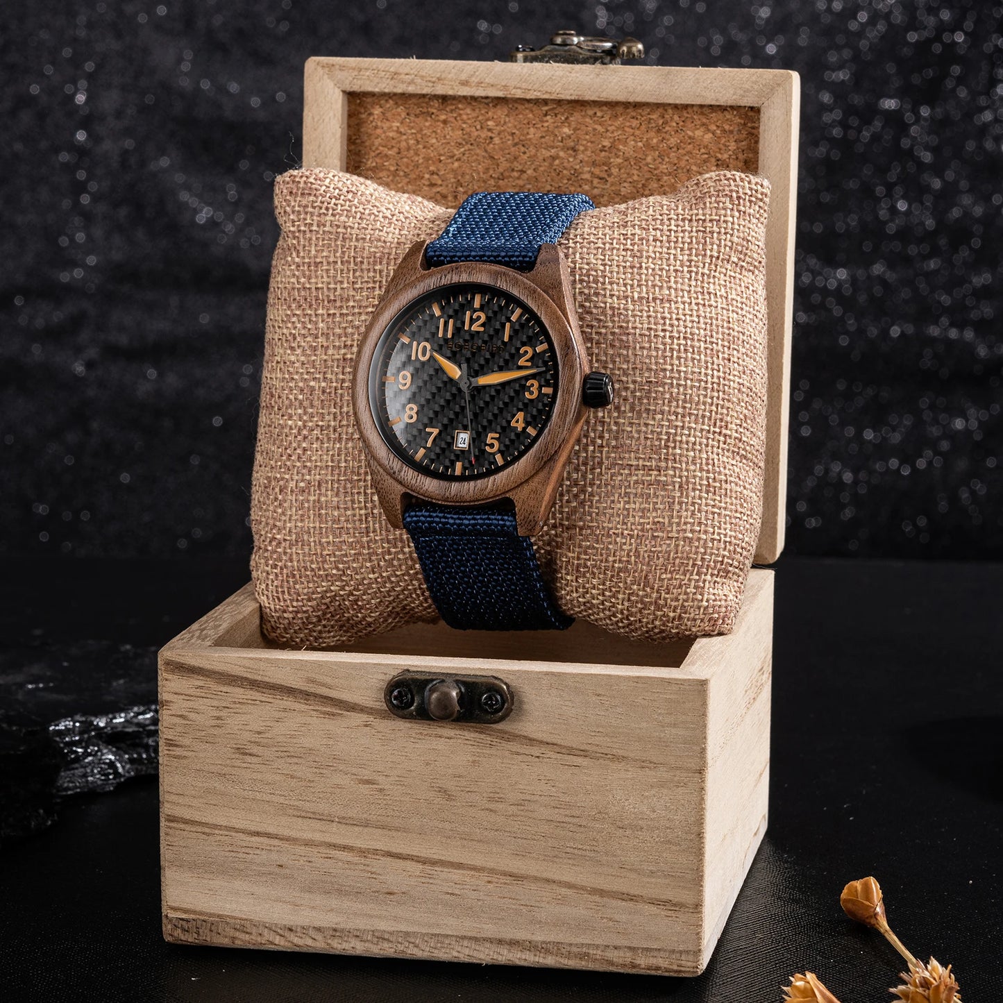 BOBOBIRD Wooden Watches Original Design Vintage Quartz Watches Eco Gifts for Man's Wristwatch Nylon Strap Clock 2024 New Arrival