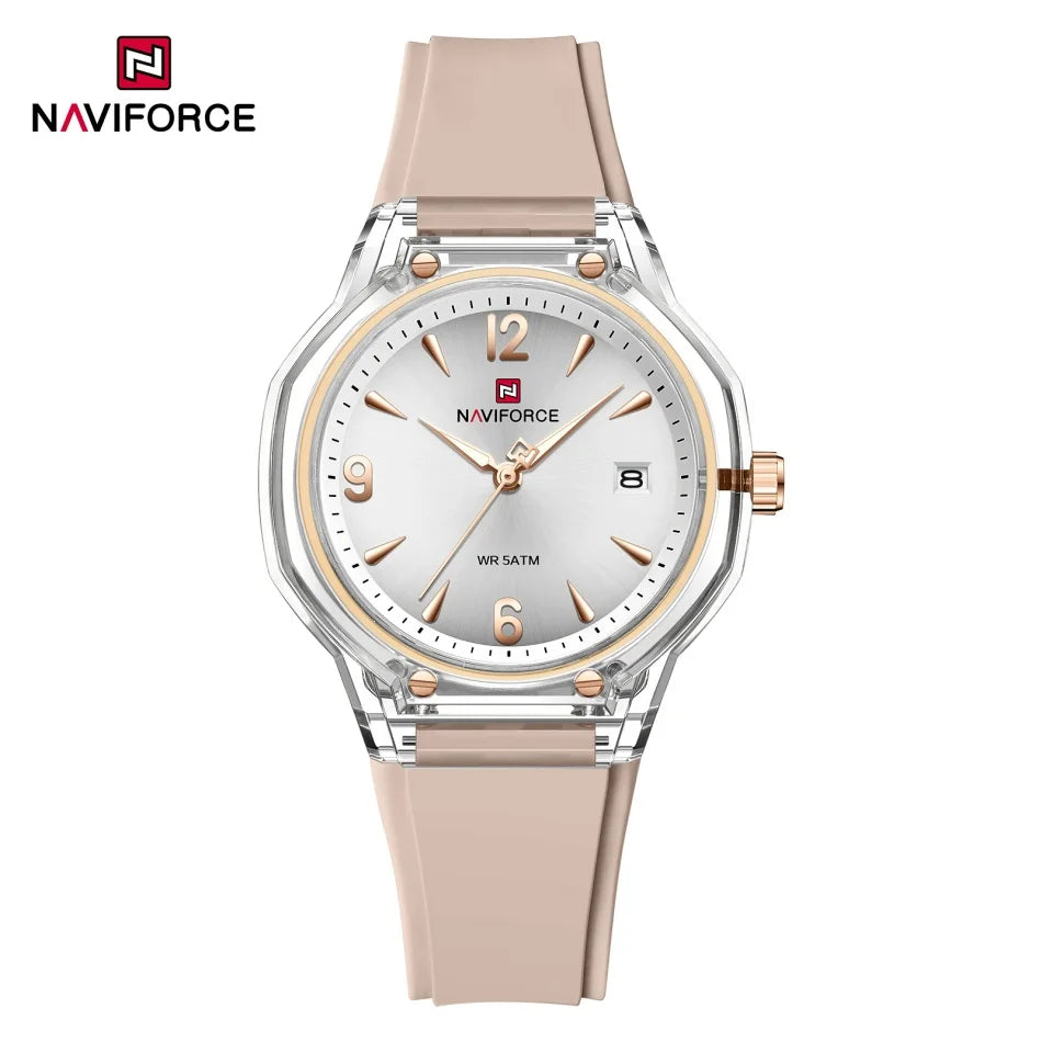 NAVIFORCE Luxury Watches for Women 2026 Ladies Fashion Quartz Calendar Waterproof Luminous Clocks