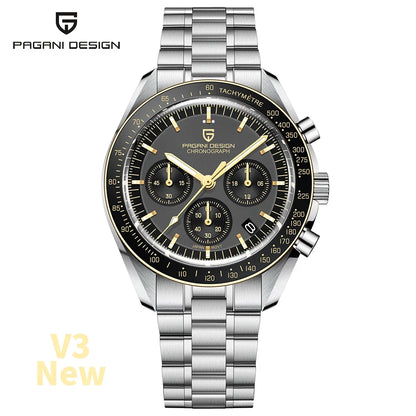 PAGANI DESIGN 2026 New Men's Watches Top Luxury Quartz Watch For Men Auto Date Speed Chronograph AR Sapphire Mirror Wrist watch