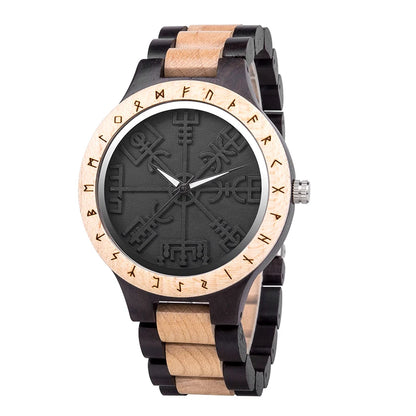 BOBO BIRD Wood Watches Relogio Masculino Watch for Men Viking Warriors Symbol Relojes Para Hombre часы мужские Logo Custom