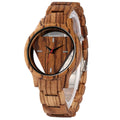 Bobo Bird Geometric  Watches Superb Inverted Triangle Bamboo Wooden Band Clock Male Full Wooden Quartz Wristwatches