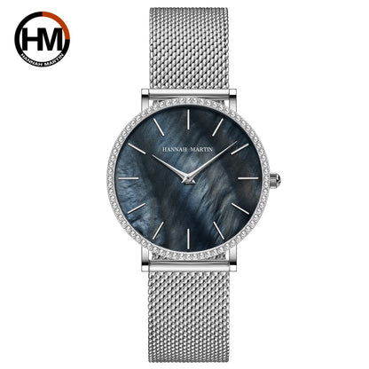 Hannah Martin Luxury Water Diamond Rose Gold  Quartz Watch