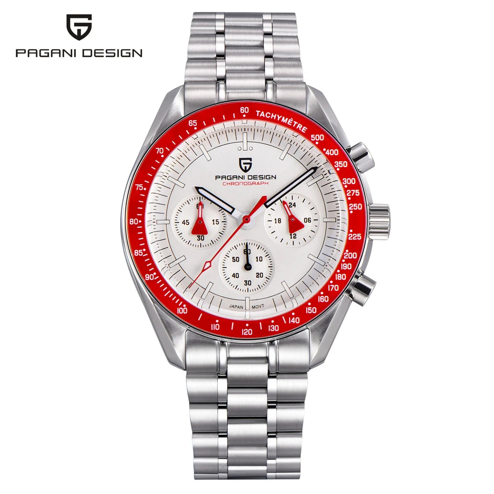 2026 New PAGANI DESIGN V5 Moon Men's Watches Top Luxury Quartz Watch For Men Chronograph Waterproof Sport Stainless Steel Clock