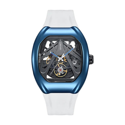 ChronoState CRONUSART R1-002 49MM – Automatic Skeleton Tonneau Watch | Fluororubber Mechanical Timepiece
