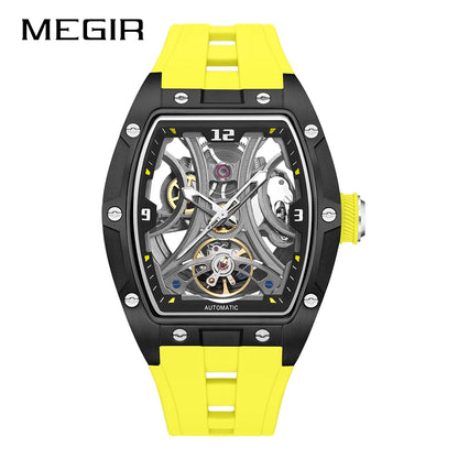 MEGIR 2026 New Men Automatic Mechanical Watches Men Luxury Brand Movemen Stainless Steel Waterproof Watch Relogio