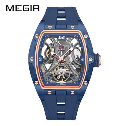 MEGIR 2026 New Men Automatic Mechanical Watches Men Luxury Brand Movemen Stainless Steel Waterproof Watch Relogio