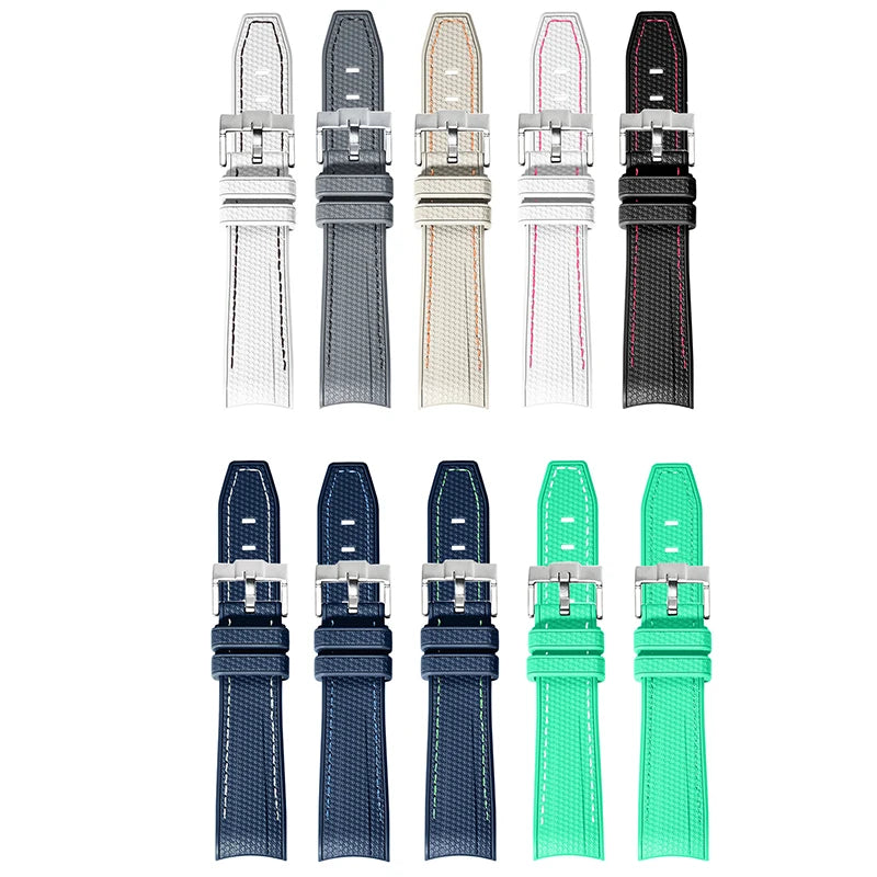 Rubber Watchband for Swatch X Omega Joint MoonSwatch Waterproof Sport 20mm Watch Strap Silicone Curved End Band for Men Women