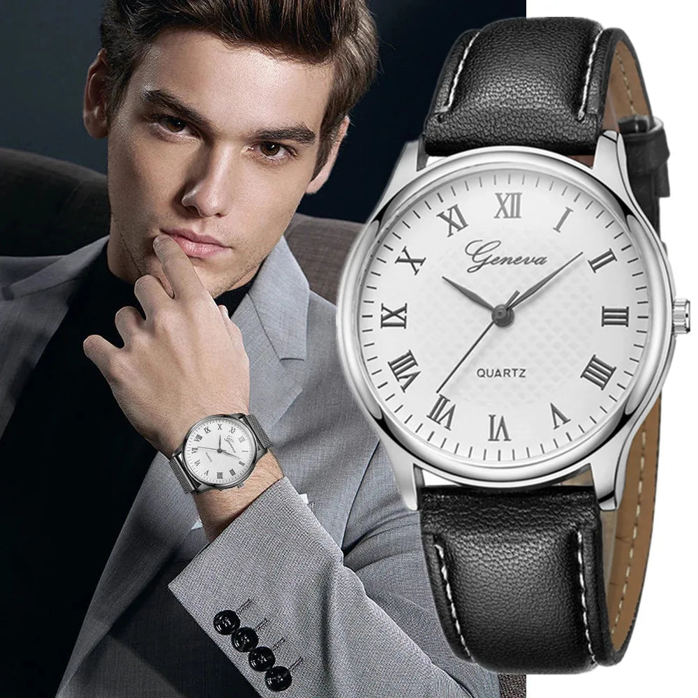 ChronoState Black Rose Gold – Luxury Quartz Business Watch | Waterproof Leather Men’s Watch