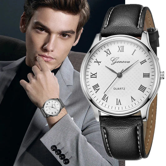 ChronoState Black Rose Gold – Luxury Quartz Business Watch | Waterproof Leather Men’s Watch