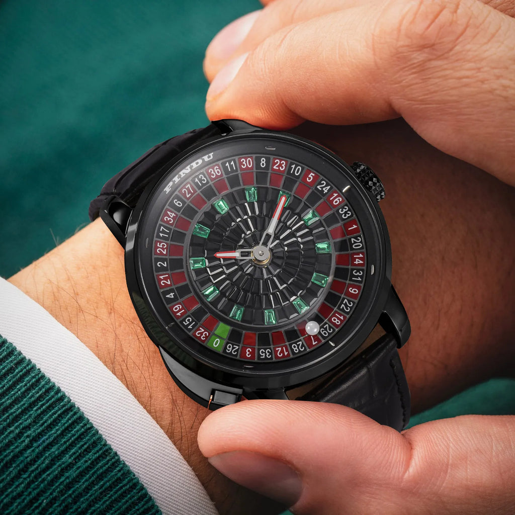 2025 PINDU Design NEW Button Rotating black shell Mechanical Watch Men NH35 Movement Stainless Steel TopLuxury Automatic Watch