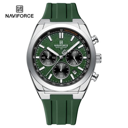 NAVIFORCE Men Watches Multifunctional Chronograph Silicone Strap Luminous Hands 3ATM Waterproof High Quality Original for Man